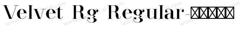 Velvet Rg Regular字体转换
